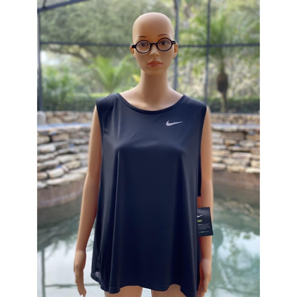 Nike Miler Women's 1X Athletic Tank Top - New with Tags, Black Activewear